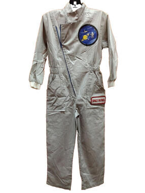 Vintage Boys 1950s SPACE PATROL JUMPSUIT Size 5 ASTRONAUT JAMILLA Talon Zipper